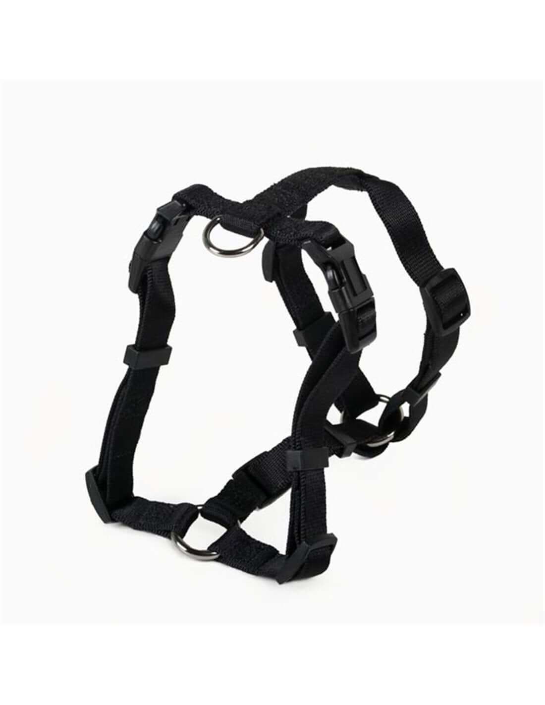 Black nylon harness for pets, 25mm wide, 71-91cm length, by Farm Company, comfortable pet accessory for walking and control.
