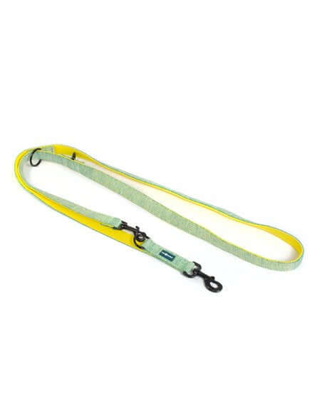 Farm Company nylon padded training leash in lime green, 25mm width, durable dog leash for training and control.