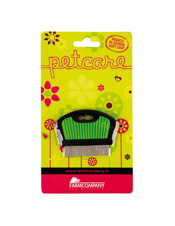 Farm Company Plastic Flea Comb with Flat Handle and with Rubber Soft Grip - اكسسوارات الكلاب - Zue For Pet Supplies Co.