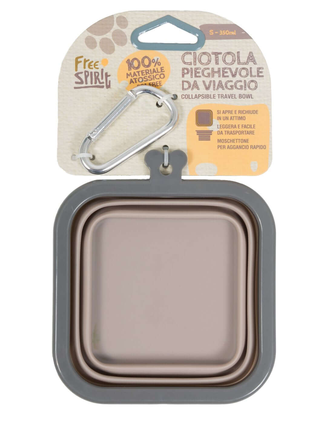 Farm Company Free Spirit Travel Collapsible Bowl Asstd. Colors - M/L 1000ml - وعاء للحيوانات الأليفة - Zue For Pet Supplies Co.