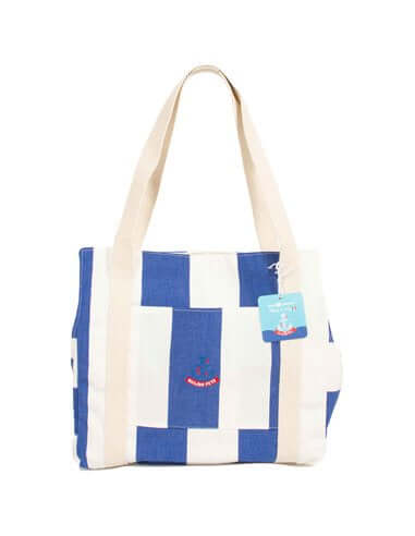 Farm Company Sailing Pet Collection Carrier Bag Made in Italy white/blue 38x22x30cm - صندوق نقل للحيوانات - Zue For Pet Supplies Co.