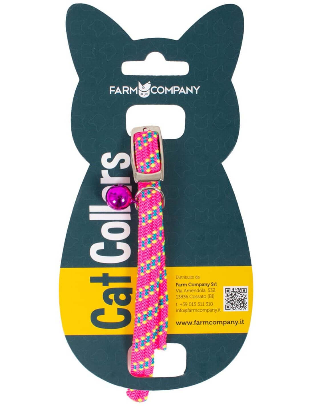 Farm Company Nylon elastic cat collar - 1x30cm - مستلزمات الحيوانات الأليفة - Zue For Pet Supplies Co.