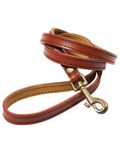 Luxury sewn leather leash 12mmx100cm Brown - رباط تحكم للكلاب - Zue For Pet Supplies Co.
