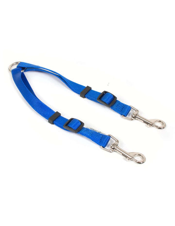 Blue Farm Company double ply nylon dog leash with handle, 25mm wide and 45cm long, designed for secure control.