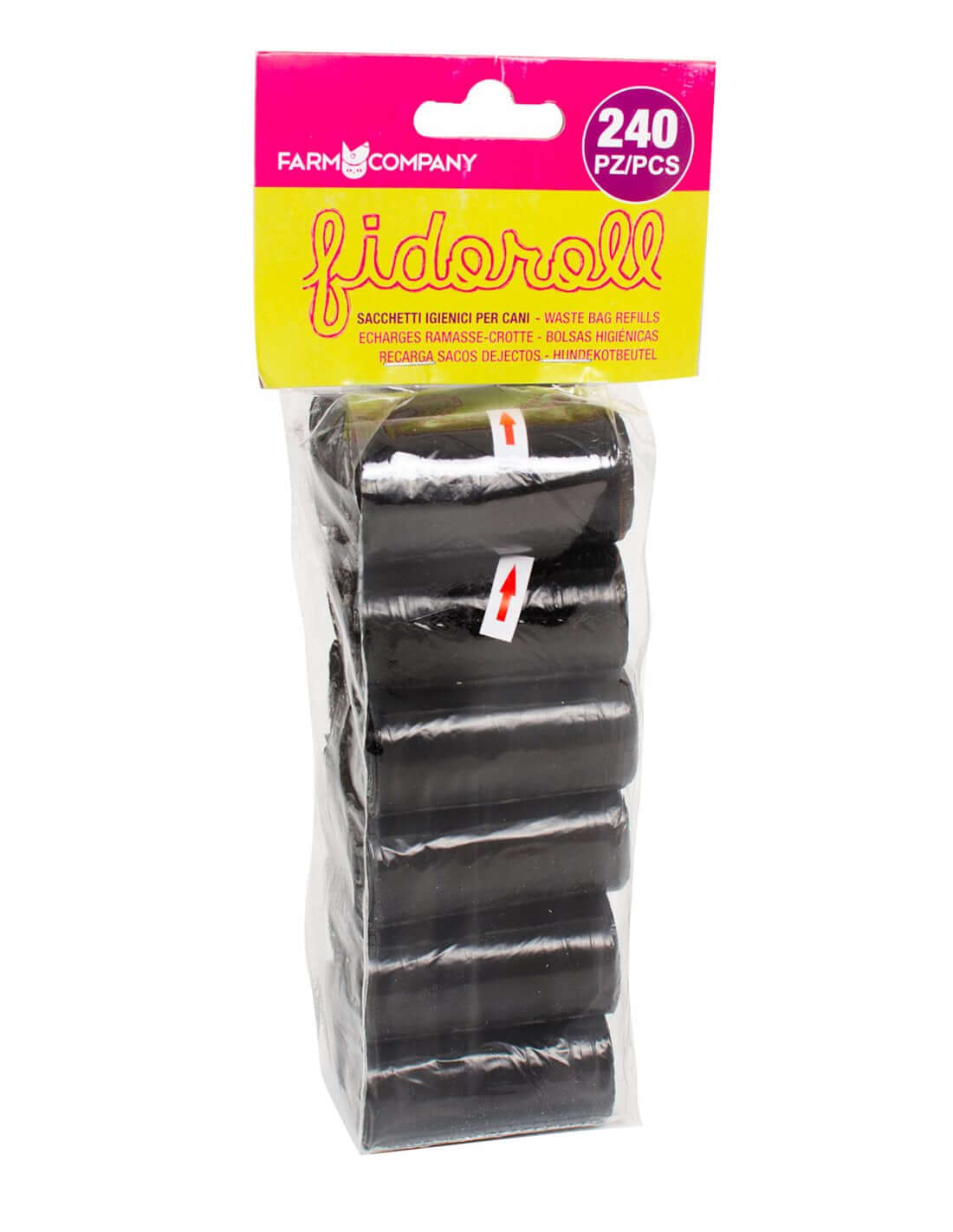 Farm Company Fidoroll multipack refills in black, 12 packs of 20 bags, for hygiene and care needs.