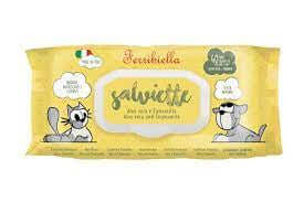 Ferribiella dog accessories wet wipes with aloe and chamomile, 40 sheets for gentle pet cleaning.