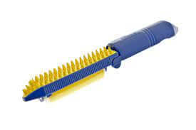 Ferribiella Hair Collect Roller Brush for dogs, a handy pet grooming accessory with a blue handle and roller cleaning surface.