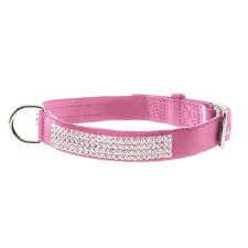 Ferribiella Nylon Collar w/Rhinestones 10mmx30cm Pink - طوق الكلاب - Zue For Pet Supplies Co.