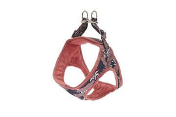 Pink Ferribiella Kami dog harness in size L for 50-60cm, featuring adjustable straps and comfortable fit for medium-sized dogs.