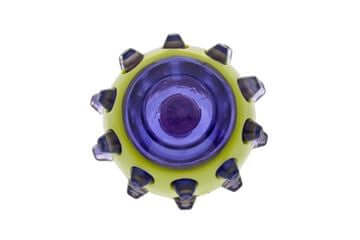 Ferribiella dog toy ball with spikes, made of durable TPR, 7.5cm diameter, ideal for active play and chewing.