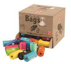 Ferribiella Colored Rolls Display with 20 bags, hygiene and care supplies, colorful disposable cleaning and care rolls.