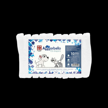 Ferribiella small pet diapers with polymer, 10-pack, for hygiene and care of small animals like cats or small dogs.