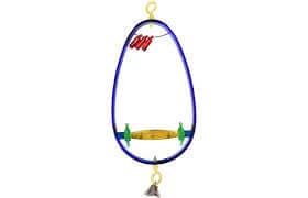 Flamingo BT Delta Swing assortment for birds, 8.5x1.5x21.5cm, colorful bird accessories for cages and enrichment.