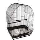 Black Flamingo Bird Cage Alor 2, 34.5x28x48.5cm, sturdy bird house with multiple access doors and perches for small birds.