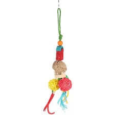 Flamingo BT Twinkie 40cm bird toy with colorful feathers and hanging design, suitable for pet parrots and cage birds.