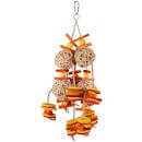 Colorful Flamingo BT Wico Mia bird toy, 43cm, made for birds, featuring vibrant materials and playful design.