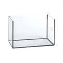 Flamingo Aquarium Basic fish tank, 40x20x25cm, clear glass with black trim, suitable for home aquariums and aquatic pets.
