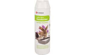 Flamingo Pp Deo Rodent 750g, hygiene and care product for rodents, with a white and green packaging design.