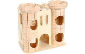 Flamingo Play Castle Robin for small animals, 16x11x15cm, colorful plastic play structure for hamsters or small pets.