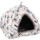 Flamingo Small Animal Igloo Shelter, 23x23x23cm, cozy plastic hideout for small pets like hamsters or guinea pigs.
