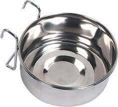 Flamingo Avaro stainless steel small animal feeding and drinking bowl, 12cm, 580ml capacity, suitable for pet hamsters or guinea pigs.