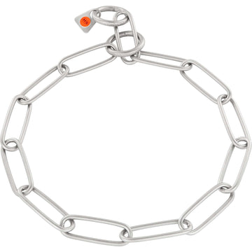 Herm Sprenger stainless steel dog collar with long links, matte finish, 3.0 mm width, 65cm length, suitable for large dogs
