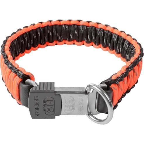 Herm Sprenger PARACORD Collar - reflecting, orange, 45 cm / 18" - طوق للكلاب - Zue For Pet Supplies Co.