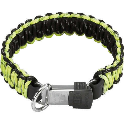 Herm Sprenger PARACORD Collar - reflecting, yellow, 50 cm / 20" - طوق للكلاب - Zue For Pet Supplies Co.