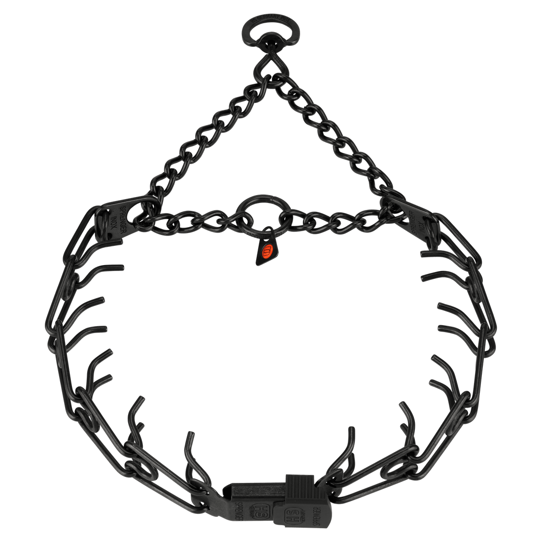 Herm Sprenger ULTRA-PLUS Training Collar with Assembly Chain and ClicLock - Stainless Steel Black 2.25mm 41cm /16" - طوق للكلاب - Zue For Pet Supplies Co.