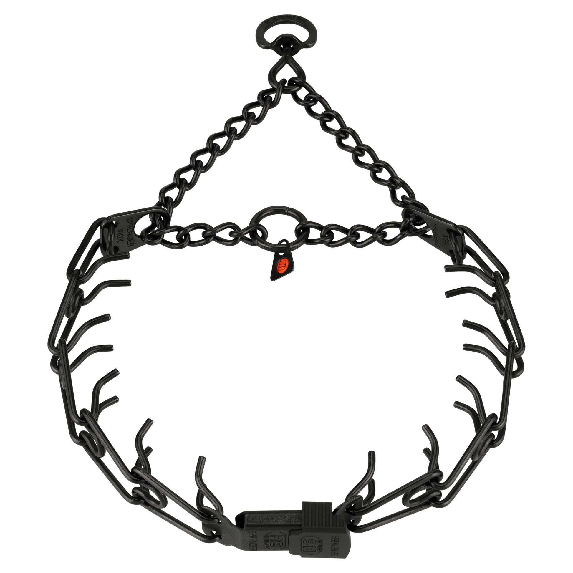 Herm Sprenger ULTRA-PLUS Training Collar with Assembly Chain and ClicLock - Stainless Steel Black 2.25mm 41cm /16" - طوق للكلاب - Zue For Pet Supplies Co.