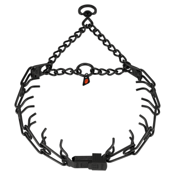 Herm Sprenger ULTRA-PLUS Training Collar with Assembly Chain and ClicLock - Stainless Steel Black 3.2mm 58cm/23" - طوق للكلاب - Zue For Pet Supplies Co.