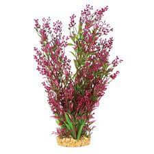 Hugo Kamishi Mizu Alisma Mix Purple 20cm aquarium decoration with vibrant purple aquatic plants for fish tanks.