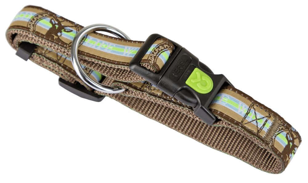 Brown Kerbl Wildlife dog collar, 40-55cm x 20mm, durable pet accessory for dogs, featuring natural design and adjustable fit.
