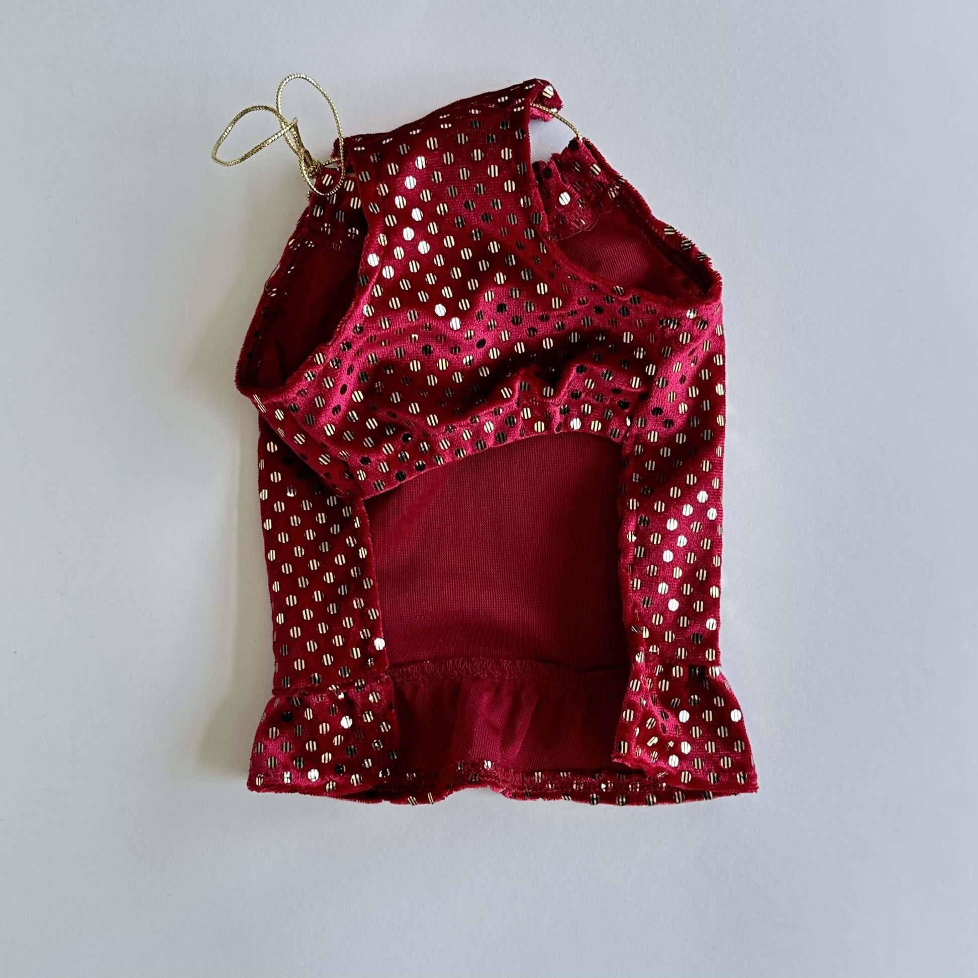 Ziggy Dog Cherry Red Velvet Dress M - ملابس للحيوانات الأليفة - Zue For Pet Supplies Co.